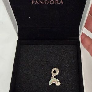 Pandora Silver Bracelet Charm with Pastel Rainbow